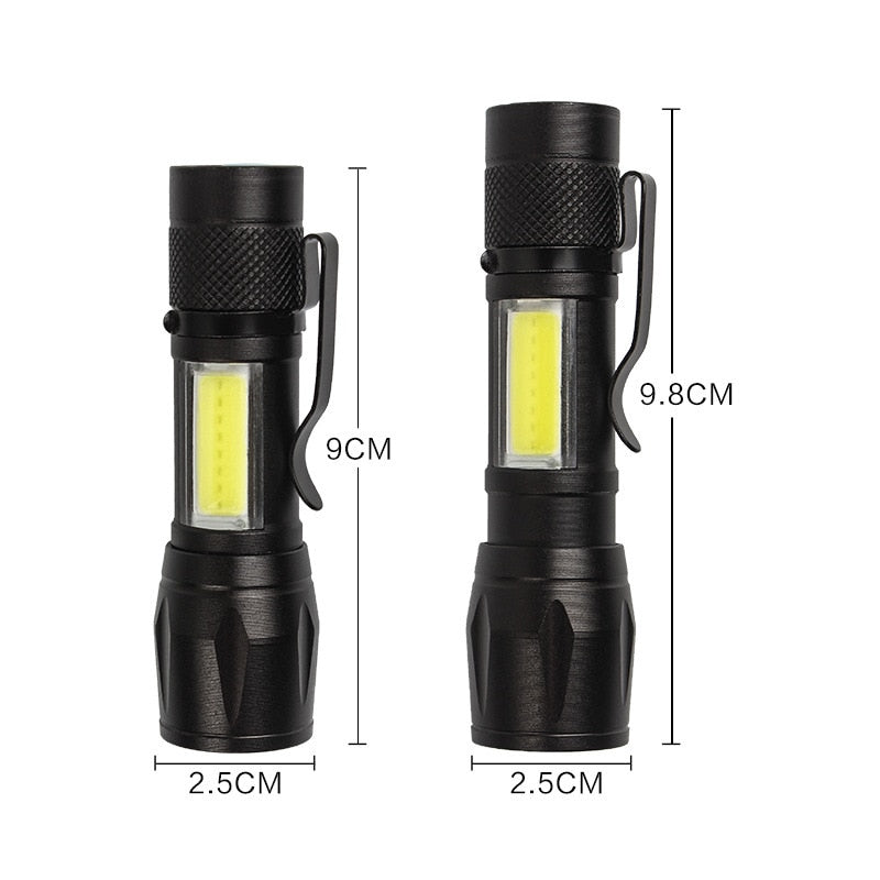 Portable, Waterproof, Rechargeable LED Torch Flashlights
