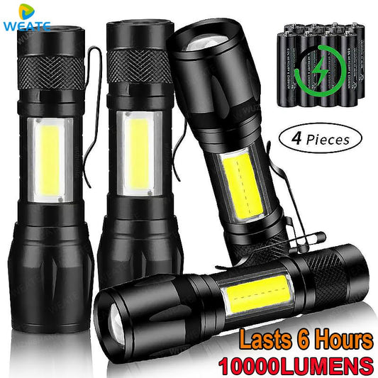 Portable, Waterproof, Rechargeable LED Torch Flashlights