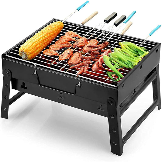 Folding, Portable Barbecue Charcoal Grill
