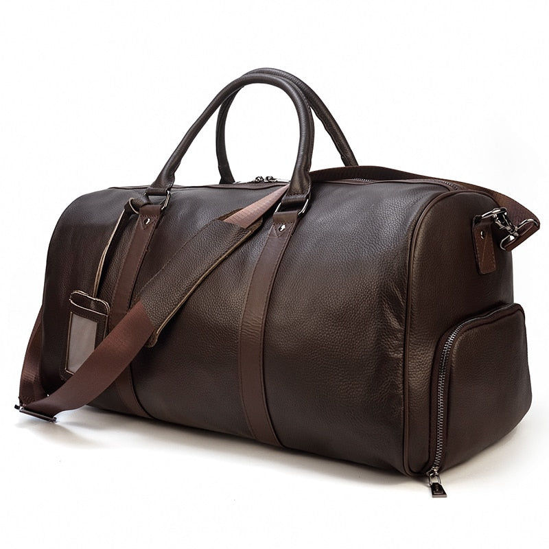 Luxury Genuine Leather Weekend Travel Bag