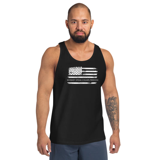 Whiskey, steak, cigars, freedom Workout Tank Top