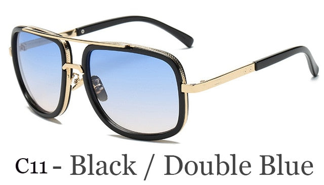 Retro Square Frame Sunglasses for Men