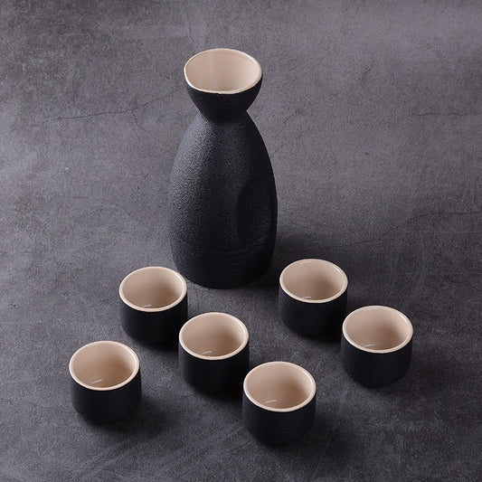 7pc Ceramic Japanese Sake Set
