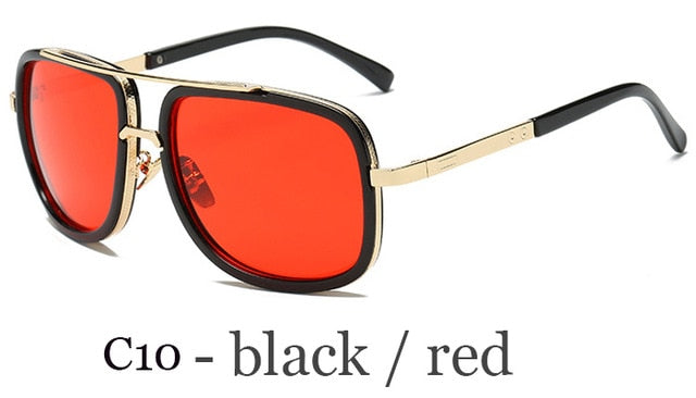 Retro Square Frame Sunglasses for Men
