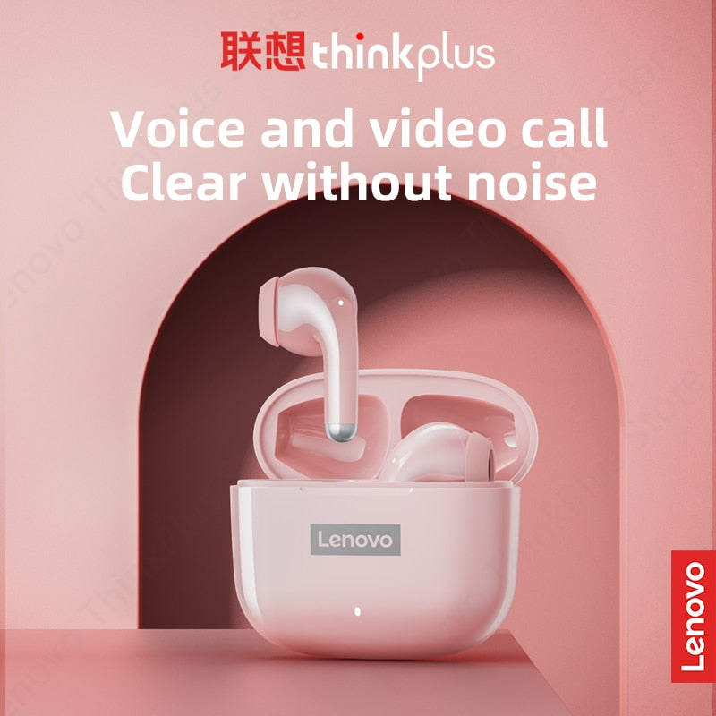 Lenovo Wireless Earbud Headphones w/ Microphone